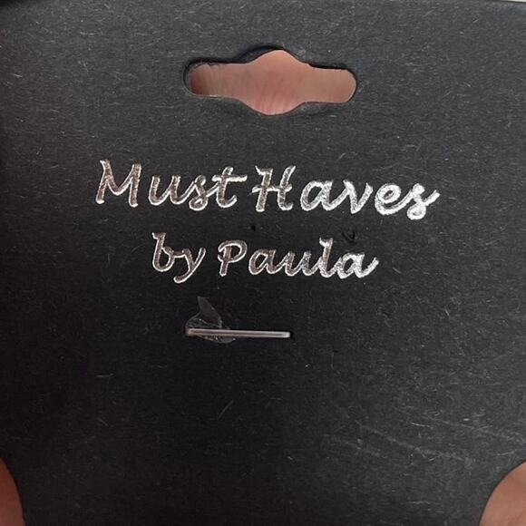 New in Red Gift Box Black Silver Rhinestone Long Knotted Lariat Necklace Jewelry - Picture 4 of 5